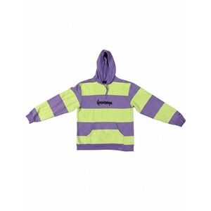 Goosebumps Purple & Lime Striped Hoodie